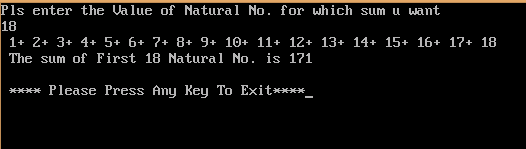 Sum-of-natural-numbers