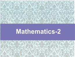 mathematics-2 Previous Question Papers