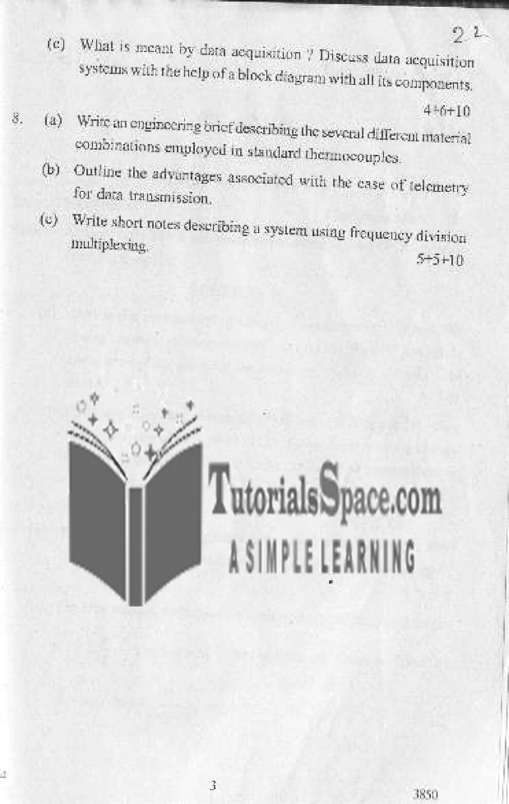 Electronics Instrumentation and Measurement Question Paper