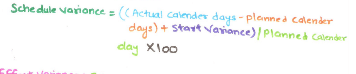 Schedule variance
